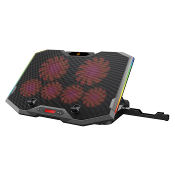 CONCEPTRONIC 6-Fan USB-A2.0 Laptop-KĂĽhlpad 30Kg RGB   17" sw