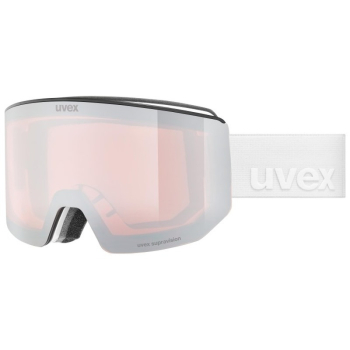Uvex 5506651030 gogle do sportów zimowych Lustro Unisex Biały Cylindryczna (płaska) soczewka