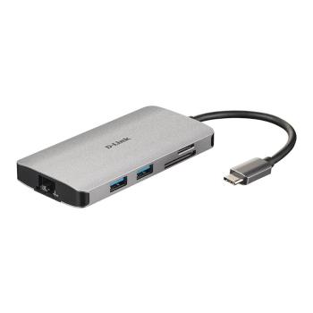 D-Link DUB-M810 stacja dokująca Przewodowa USB 3.2 Gen 1 (3.1 Gen 1) Type-C Aluminium