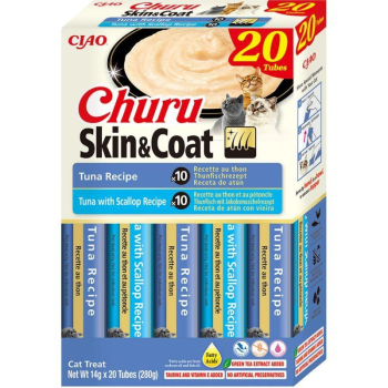 INABA CAT CHURU SKIN & COAT TUNA przysmak dla kota 20x14g (280g)