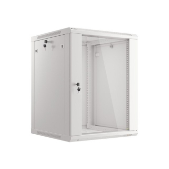 Szafa rack Lanberg WF01-6615-10S (15U; 769mm / 600mm / 600 mm; wisząca; Szklane; 19''; kolor szary)