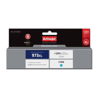 Activejet AH-973CRX Tusz (zamiennik HP 973XL F6T81AE; Premium; 105 ml; niebieski)