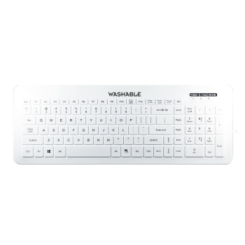 Man & Machine Very Cool Flat klawiatura Medyczna USB QWERTY Amerykański międzynarodowy Biały