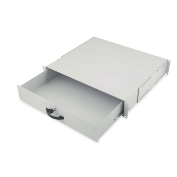 DIGITUS Schublade 2HE 483mm          grau abschlieĂźbar