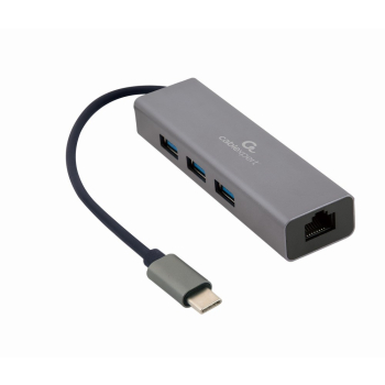 GEMBIRD ADAPTER USB-C -> LAN RJ-45 1GB NA KABLU HUB 3X USB 3.1
