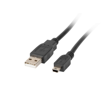 Kabel Lanberg CA-USBK-10CC-0018-BK (USB 2.0 M - Mini USB M; 1,8m; kolor czarny)