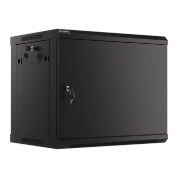 LANBERG SZAFA WISZĄCA RACK 19" 9U 600X450 DRZWI METALOWE CZARNA (FLAT PACK) WF01-6409-00B