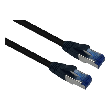 helos Patchkabel Cat 6a Outdoor RJ45 schwarz 40m AWG26/1