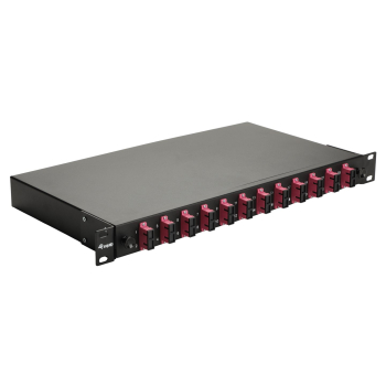 Equip LWL-SpleiĂźkasten 12-Port SC-Duplex OM4 1U komplett  sw