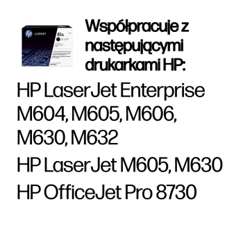 HP Oryginalny wkład laserowy 81A LaserJet, czarny