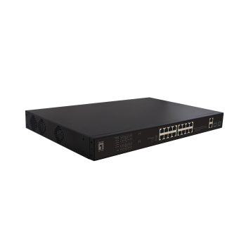 Przełącznik LevelOne FE PoE+ 20-portowy 19" 270W 1Gbps