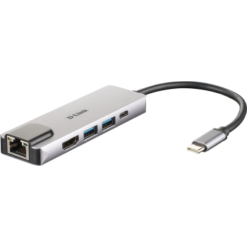 Adapter D-Link DUB-M520 - Przewodowy - Thunderbolt 3 - 60 W - 10,100,1000 Mbit/s - IEEE 802.3 - IEEE 802.3ab - IEEE 802.3az - IEEE 802.3u - IEEE 802.3