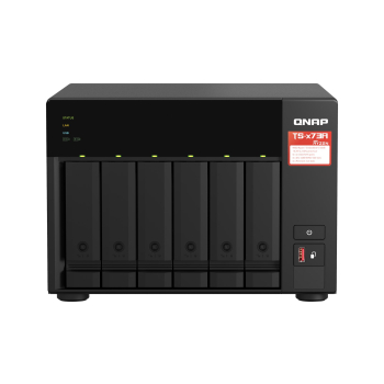 Qnap TS-673A-8G, Tower, 6 x 2.5"/3.5" SATA, AMD Ryzen V1500B 4C/8T, 8GB DDR4 (Max. 64GB), 2 x 2.5GbE, optional 10GbE, Single PSU, 250W