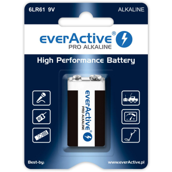 EVERACTIVE BATERIA ALKALICZNA 6LR61 9V - BLISTER (1 SZT.) EV6LR61-PRO