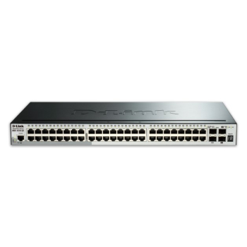 D-Link DGS-1510-52X łącza sieciowe Zarządzany L3 Gigabit Ethernet (10/100/1000) 1U Czarny