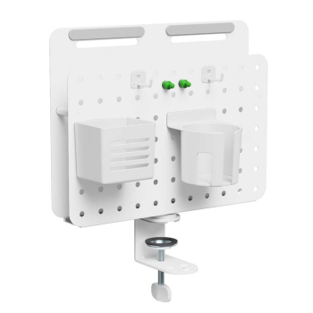 Activejet Organizer na biurko APB-006W. Obrotowa tablica perforowana z organizatorem pionowy. Kolor szaro biały.