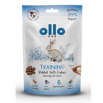 Ollo Air Dried Training Rabbit Cubes dla psa 80g