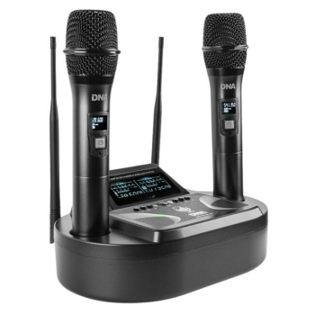 UMA VOCAL SET - Podwójny zestaw bezprzewodowy 2x mikrofon doręczny + odbiornik wraz ze stacją ładowania mikrofonów