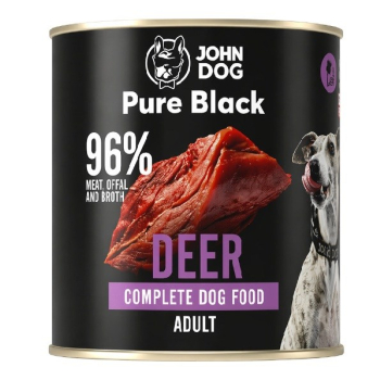 John Dog PURE BLACK DOROSŁY JELEŃ 800g