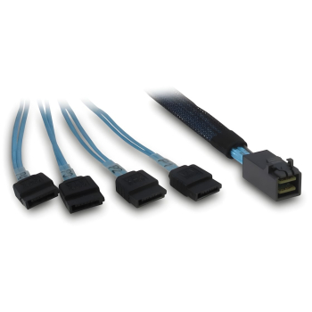 Inter-Tech Kabel SFF 8643 - 4x SATA/SAS- 0,7m Crossover
