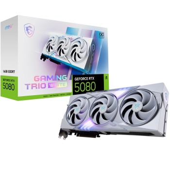 MSI GAMING GEFORCE RTX 5080 16G TRIO OC WHITE karta graficzna NVIDIA 16 GB GDDR7