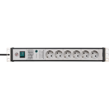 BRENNENSTUHL 48,30cm (19") listwa zasilająca premium-line, 6-drożna - na rynek: D / NL / A / L - 1 element (1156057696)