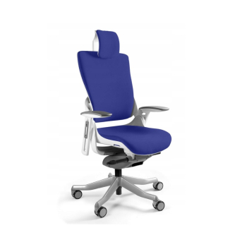Fotel biurowy Wau 2 BL415 tkanina royalblue/biały