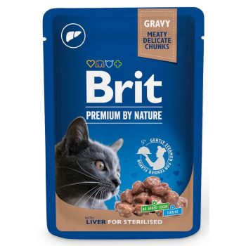 BRIT Premium Cat Liver Sterilised - mokra karma dla kota - 100 g