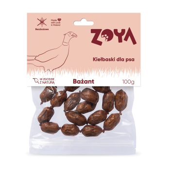 ZOYA Kiełbaski z bażanta przysmak dla psa 100g