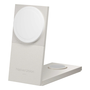 Native Union Rise 3-in-1 INT Qi2 Wireless Charger - bezprzewodowa ładowarka Qi2 15W do trzech urządzeń kompatybilna z MagSafe, adapter oraz wtyczki EU