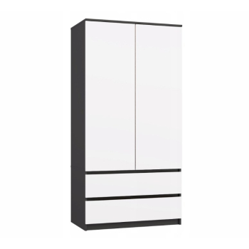 SZAFA MALWA SS-90 ANTRACYT / BIEL KOMPLET