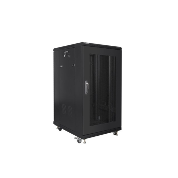 LANBERG SZAFA RACK STOJĄCA 19" 22U 600X800 DRZWI PERFOROWANE CZARNA (FLAT PACK)