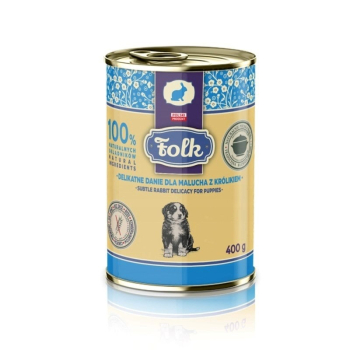 FOLK Delikatne danie dla malucha z królikiem karma dla psa 400g