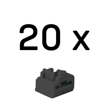 LINDY RJ45 Port SchlĂ¶sser SCHWARZ, 20 StĂĽck