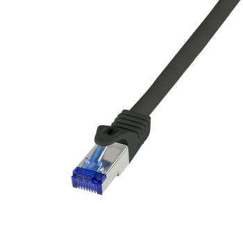 Patchcord LogiLink C6A143S Cat.6A S/FTP Ultraflex 50m czarny