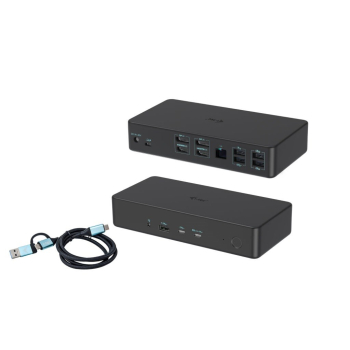 i-tec CADUAL4KDOCKPD2 stacja dokująca Przewodowa USB 3.2 Gen 1 (3.1 Gen 1) Type-C Czarny