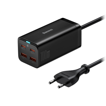 ŁADOWARKA SIECIOWA Baseus GaN 3 Pro Desktop Fast Charger CCGP000101 100W 2x USB-A 2x USB-C PD 3.0 QC 4.0+