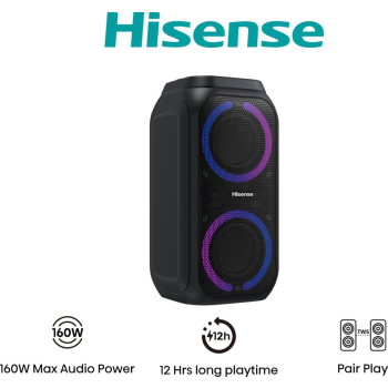Hisense Party Rocket 160 Głośnik imprezowy Czarny 160 W