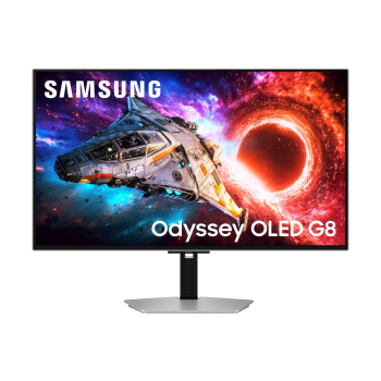 Samsung G80SH monitor komputerowy 81,3 cm (32") 3840 x 2160 px 4K Ultra HD OLED Srebrny