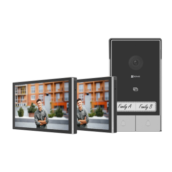Zestaw wideodomofonowy dwurodzinny EZVIZ HP7 z dwoma monitorami