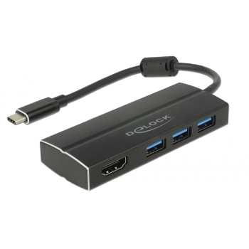 DeLOCK 63931 stacja dokująca USB 3.2 Gen 1 (3.1 Gen 1) Type-C Czarny