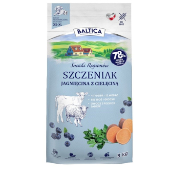 BALTICA SMAKI REGIONÓW Szczeniak Jagnięcina z cielęciną S / L / XL 3kg