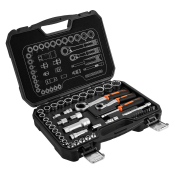 Zestaw nasadek przelotowych 1/4" + 3/8", 46 szt.