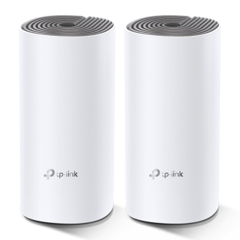 TP-Link Deco E4 (2-pack) Dual-band (2.4 GHz/5 GHz) Wi-Fi 5 (802.11ac) Biały, Szary Wewnętrzny