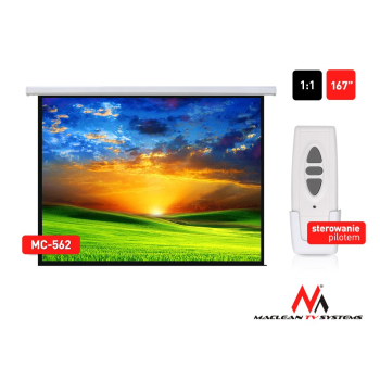 Ekran Maclean MC-562 (sufitowy; rozwijane elektrycznie; 1:1; 167,0")