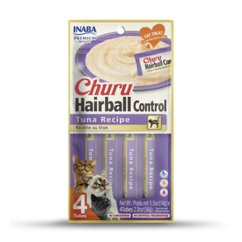 INABA CAT CHURU HAIRBALL TUNA 4x14g (56g)