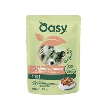 Oasy Strips in Gravy Adult Salmon/Potatoes 100gr