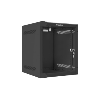 Szafa jednosekcyjna Lanberg WF10-2306-10B (6U; 329mm / 280mm / 310 mm; wisząca; Szklane; 10"; kolor czarny)