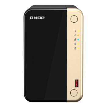 Qnap TS-264-8G, Tower, 2 x 2.5"/3.5" SATA, Intel Celeron N5105/N5095 4C/4T, 8 GB DDR4 onboard not expandable, 2 x 2.5GbE, optional 10GbE, External ada