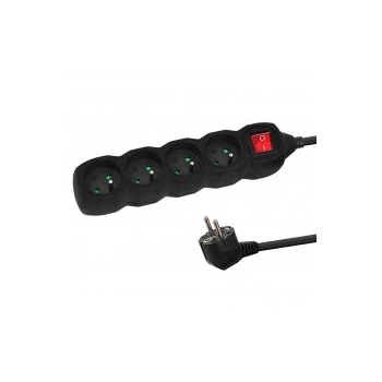 ESPERANZA LISTWA ZASILAJĄCA 4 GN. WYŁĄCZNIK 3M CZARNA ELK213K